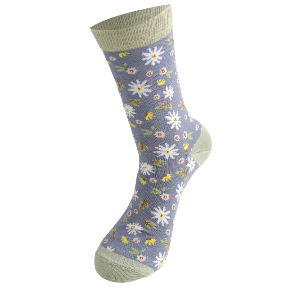 flower theme bamboo socks by Miss Sparrow