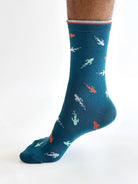 Space theme bamboo socks by Thought