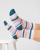 Womens striped bamboo socks