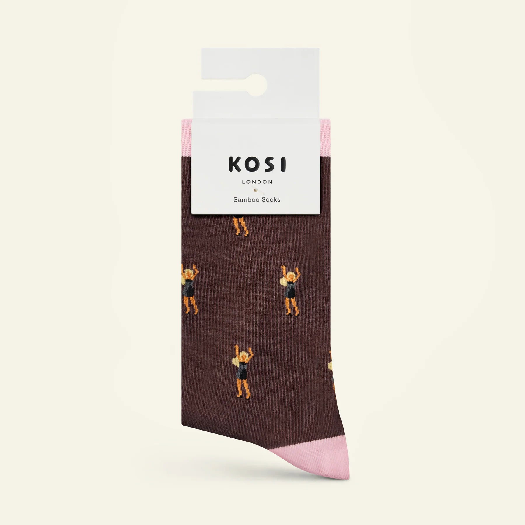 bamboo socks with a dancing woman print by Kosi