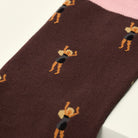 bamboo socks with a dancing woman print by Kosi