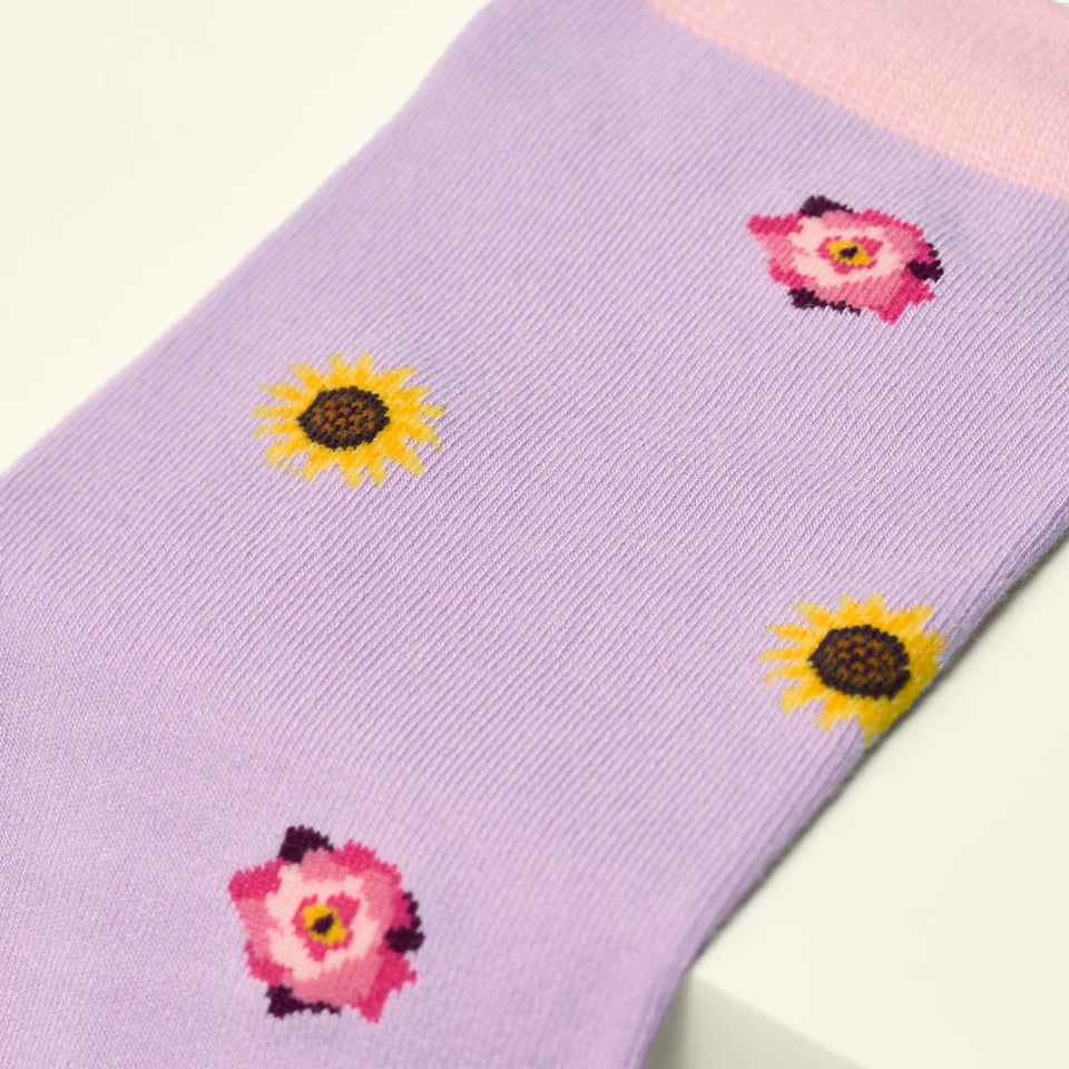 bamboo socks with a flower print by Kosi