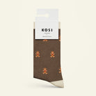 Bamboo socks with a gingerbread man print by Kosi