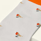 Bamboo socks with a red robin print by Kosi