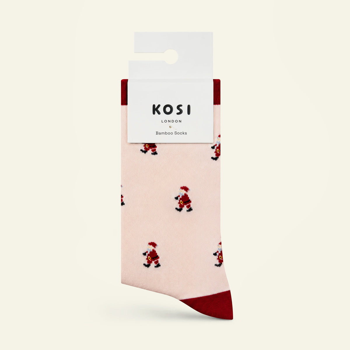Bamboo socks with a Santa Claus print by Kosi