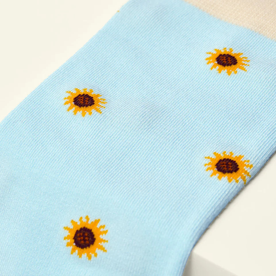 bamboo socks with a sunflower print by Kosi