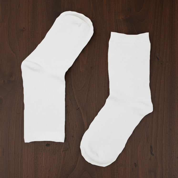 White Bamboo Sensory School Socks