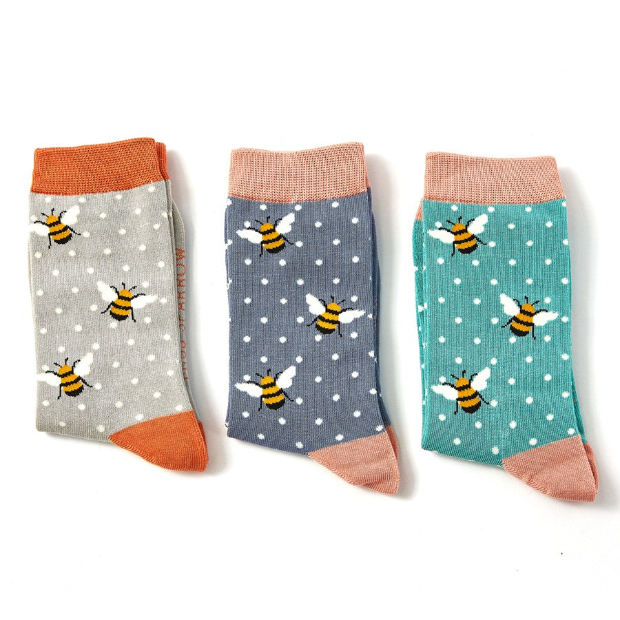 Bee bamboo socks gift box by Miss Sparrow