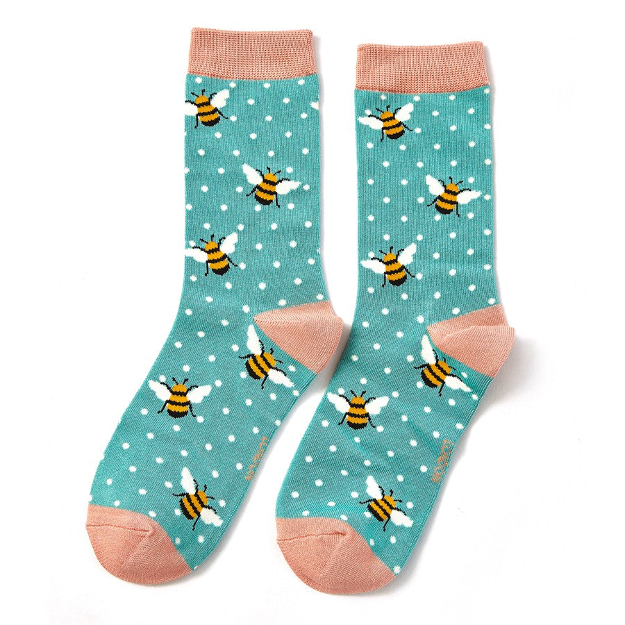 Bee bamboo socks gift box by Miss Sparrow