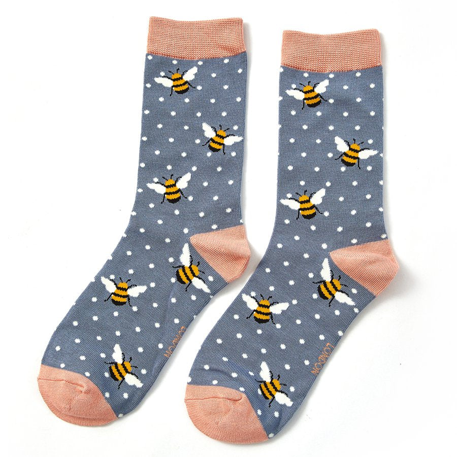 Bee bamboo socks gift box by Miss Sparrow