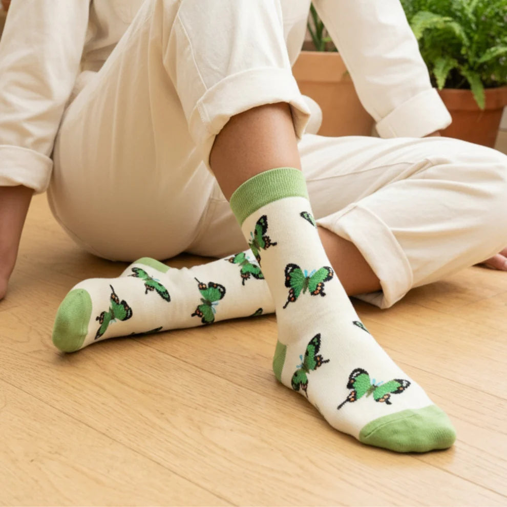 Save the Butterflies Bamboo Socks by Bare Kind