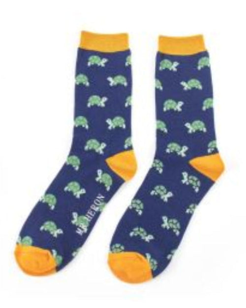 men's turtle theme bamboo socks by Mr Heron