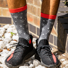 Snowflakes Bamboo Socks in Grey by Mr Heron