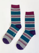 Stripe Bamboo Socks in Grey by Thought