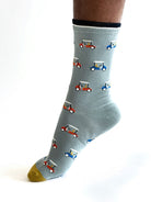 bamboo socks with golf kart print by Thought