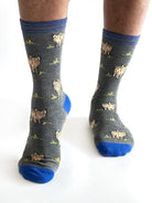 Bamboo spotty trainer socks in grey by Thought