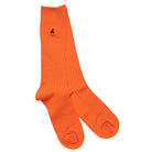 orange bamboo socks by Swole Panda