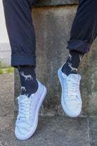 stag bamboo socks by Swole Panda