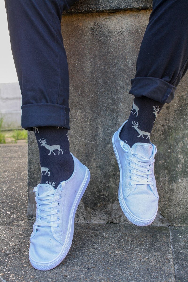 stag bamboo socks by Swole Panda