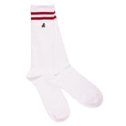 white athletic bamboo socks by Swole Panda