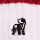 white athletic bamboo socks by Swole Panda
