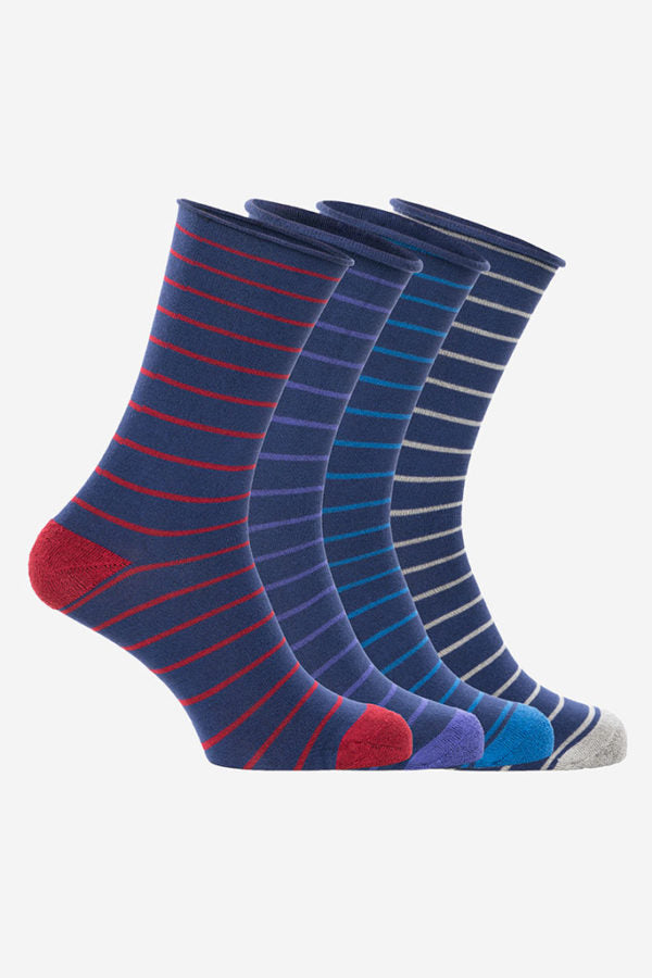 6 Pairs Men's Bamboo Sport Socks – Size 7-11, Loose Top Comfort Fit