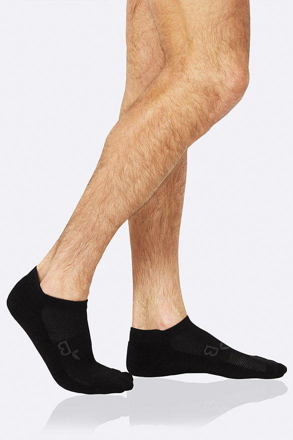 Boody Men's Active Bamboo Sports Sock in Black, Size UK 6-11-bamboofeet