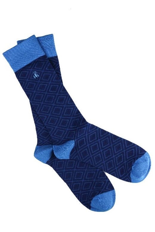 mens diamond pattern bamboo socks by Swole Panda