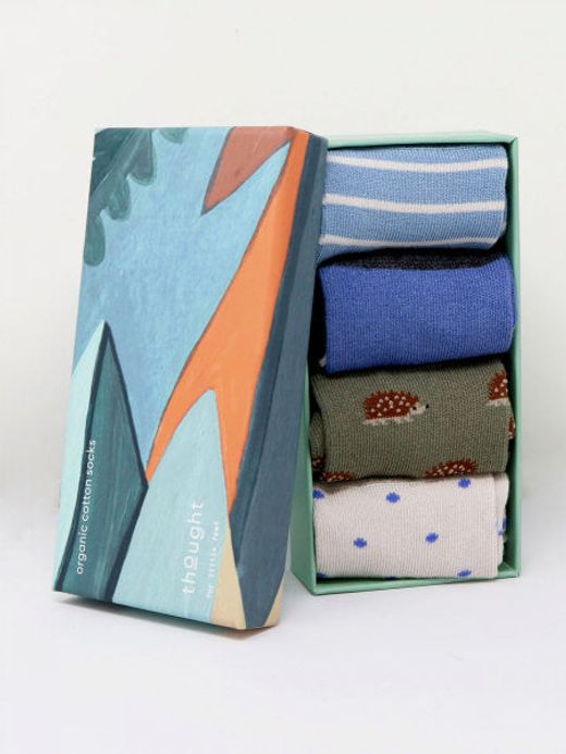 Ray Hedgehog Baby Bamboo Socks Gift Box by Thought