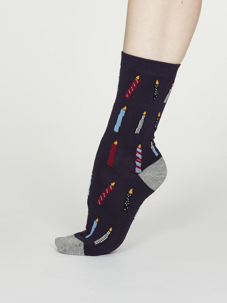 2 Pack Party Bamboo Socks in a Sock Bag by Thought, Size 4-7-bamboofeet