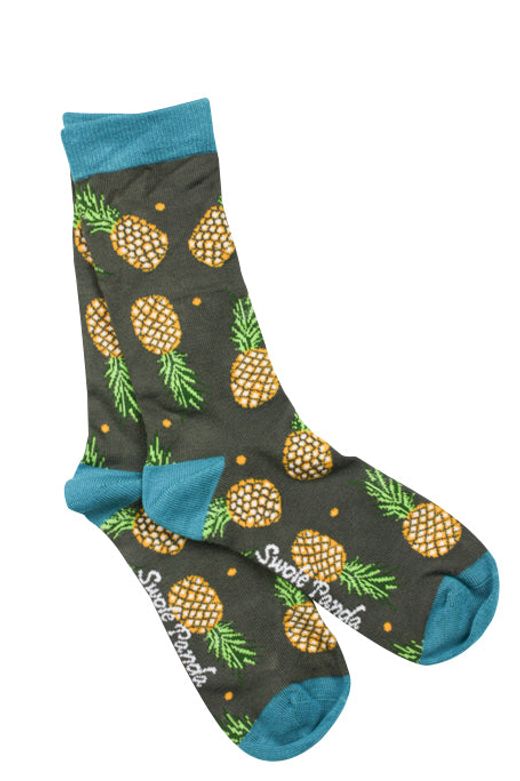 pineapple theme bamboo socks by Swole Panda