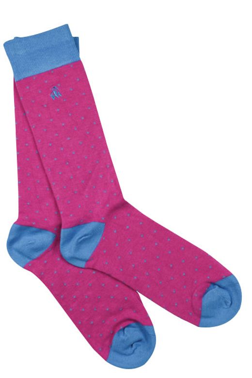 Spotted Blue Bamboo Socks by Swole Panda