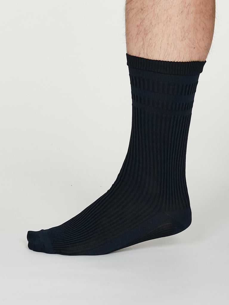 Benedict SeaCell™ Modal Diabetic Socks in Navy Blue by Thought-bamboofeet