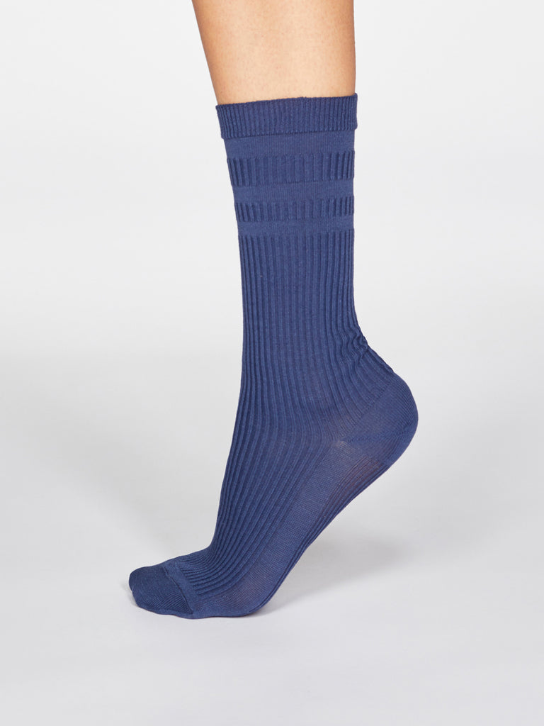 Beatrice SeaCell™ Modal Diabetic Socks in Indigo by Thought-bamboofeet