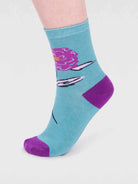 Floral print organic cotton socks