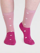 Bamboo heart design socks