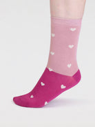 Bamboo heart design socks