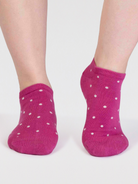 Raspberry Pink bamboo trainer socks