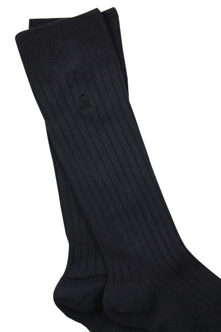 Plain Ribbed Bamboo Socks in Navy by Swole Panda-bamboofeet