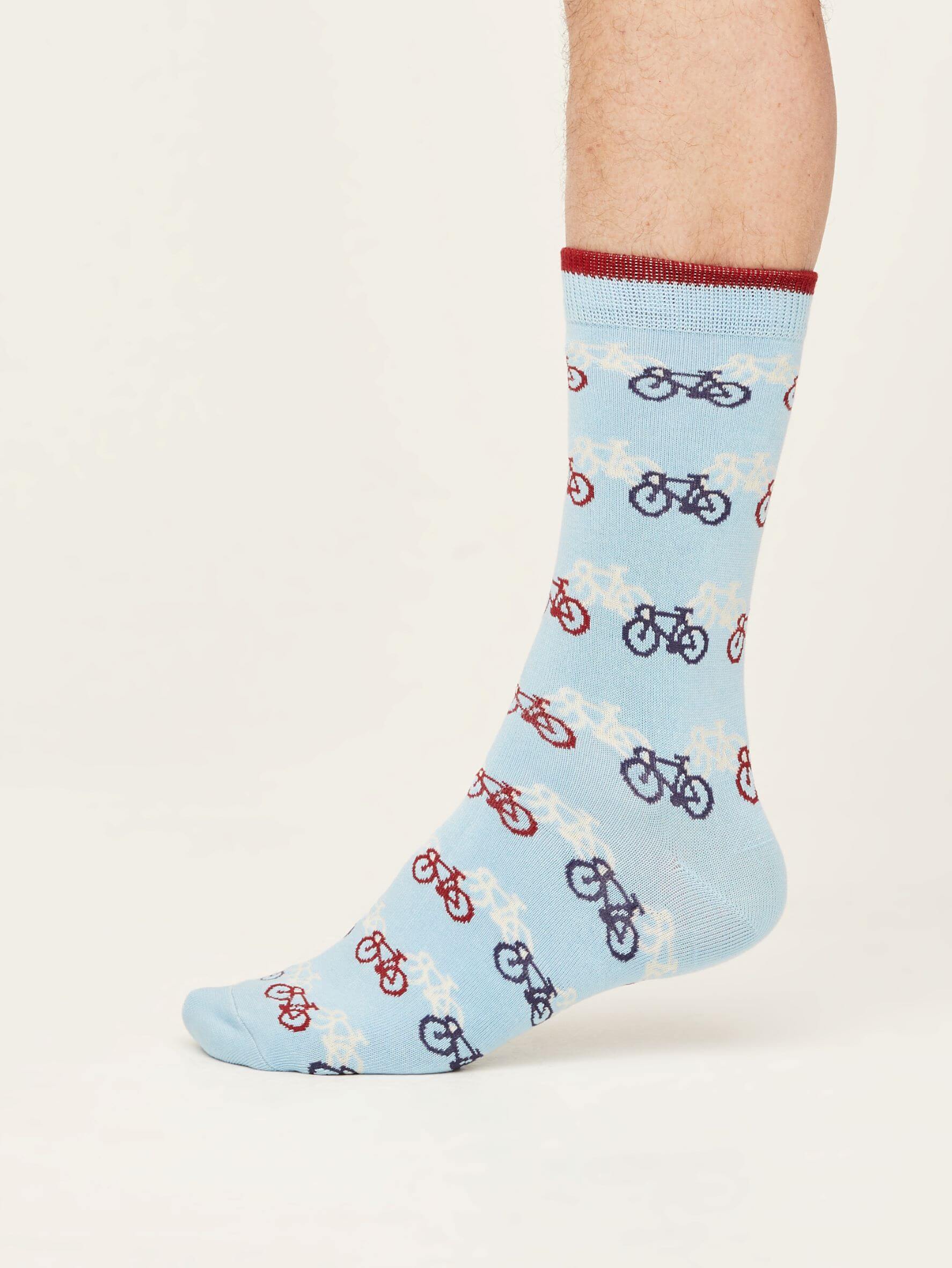 bamboo socks with bicycle theme by Thought