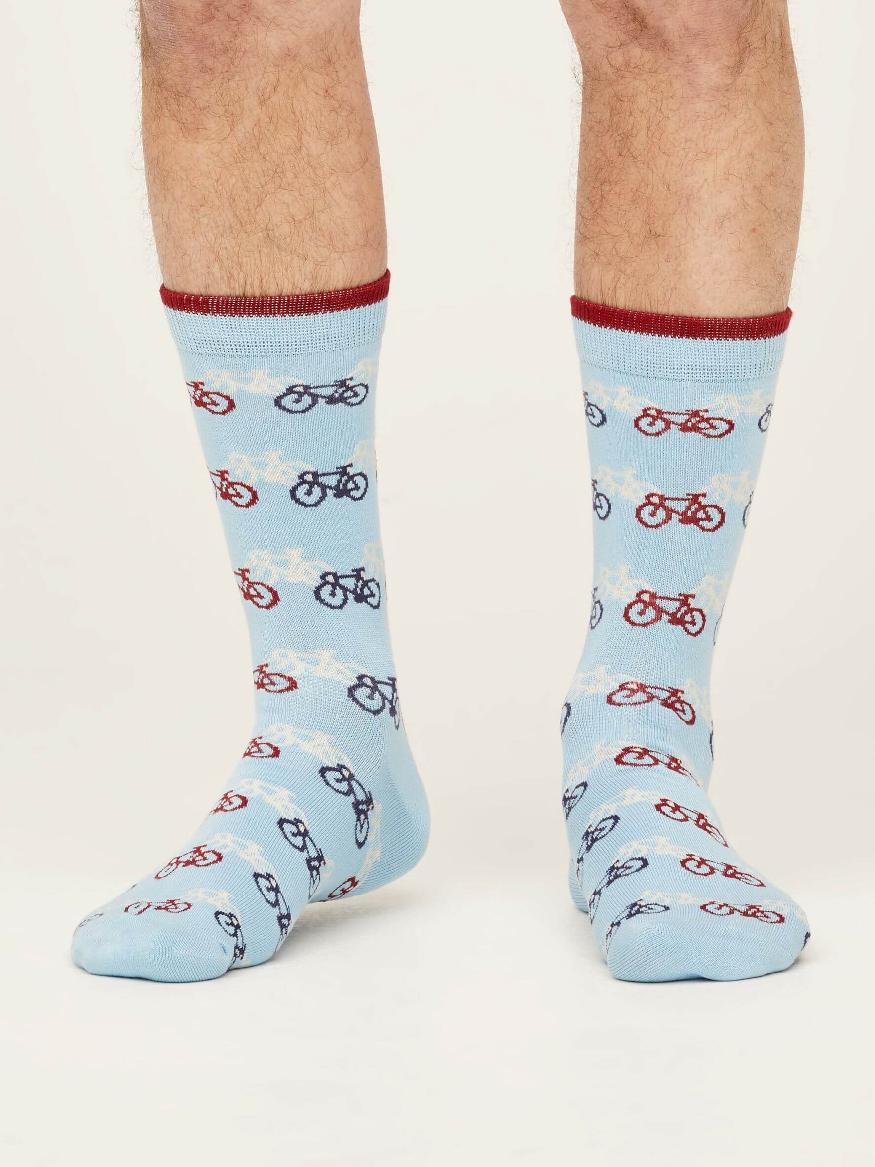 bamboo socks with bicycle theme by Thought
