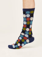 spotted organic cotton sock for men