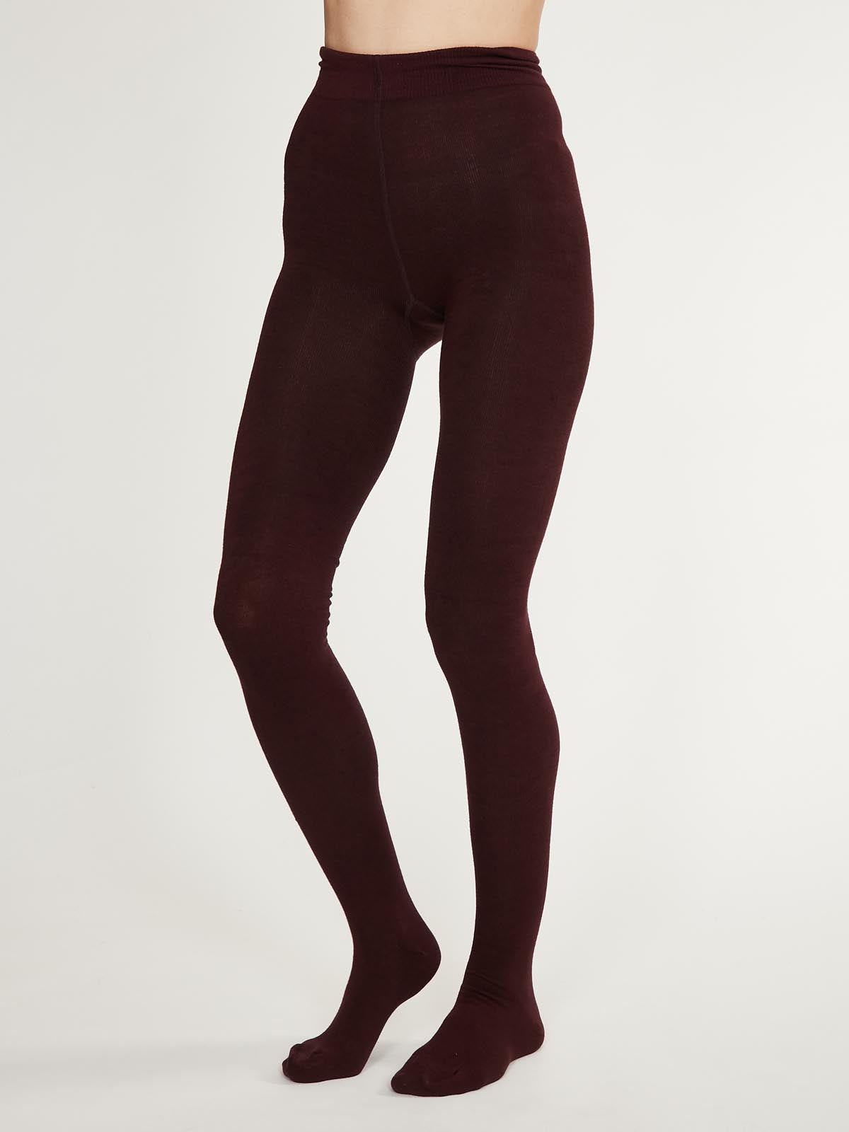 Elgin Super Soft Bamboo Tights in Fig by Thought - Main Image