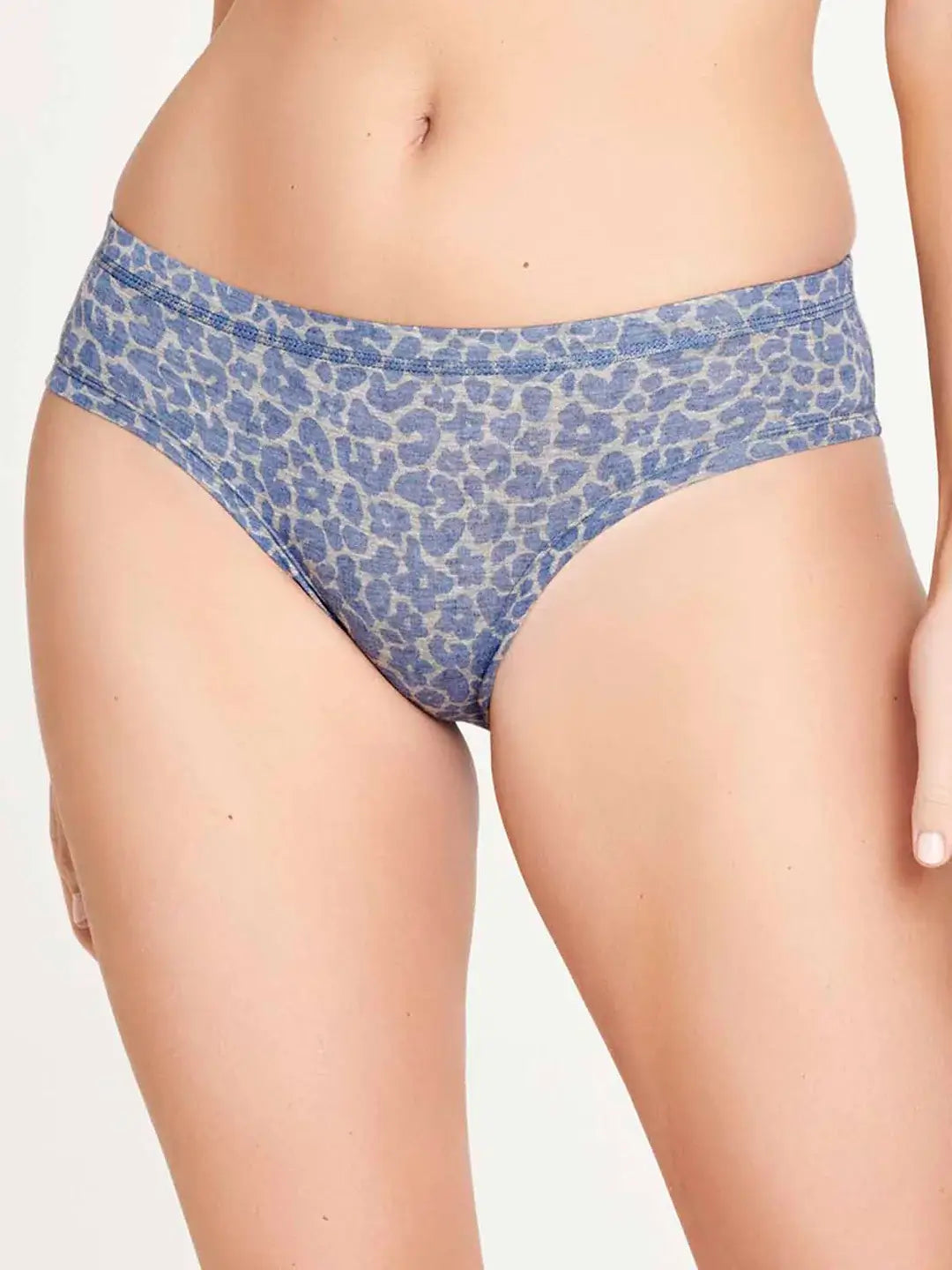Blue Patterned Bamboo Bikini Briefs by Thought