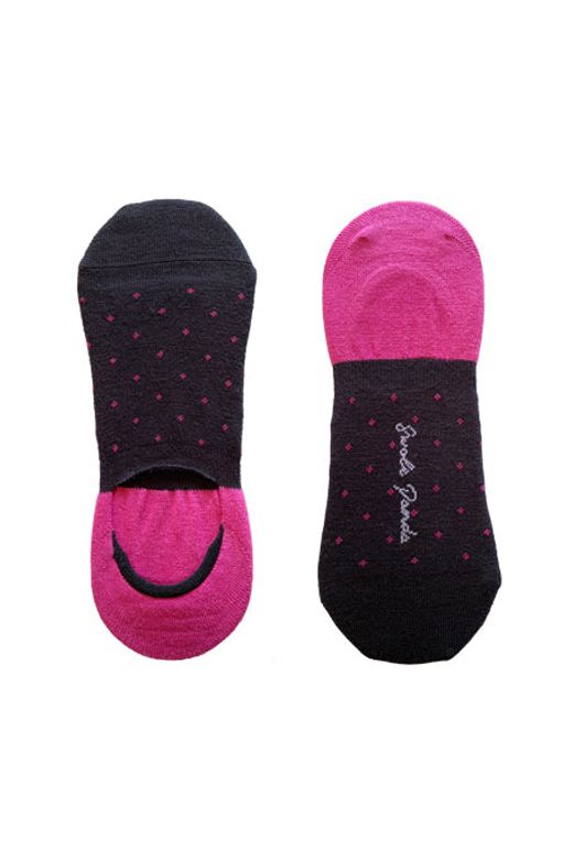 spotted pink no show bamboo socks by Swole Panda