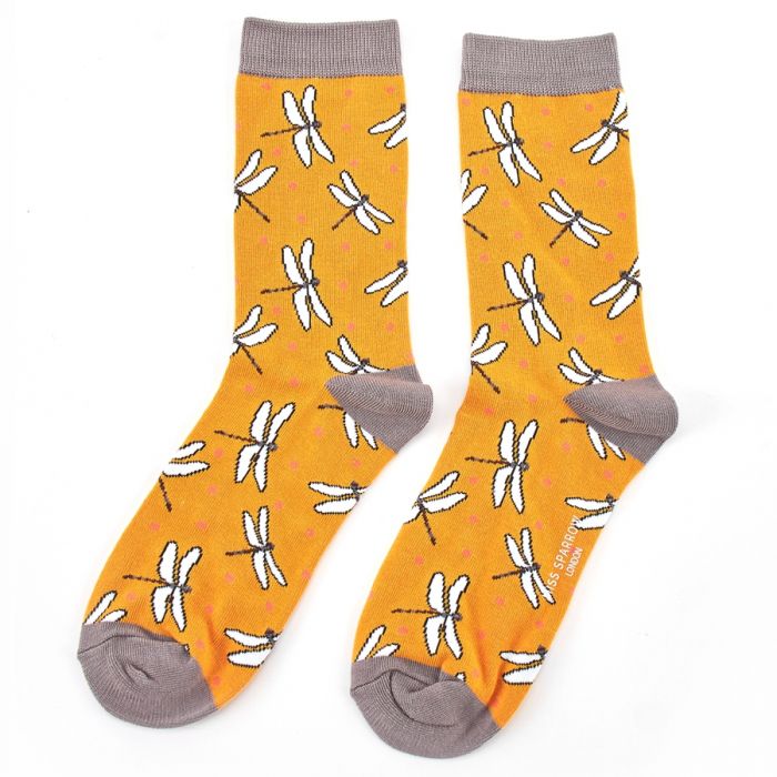 Dragonfly Bamboo Socks by Miss Sparrow, Size UK 4-7-bamboofeet
