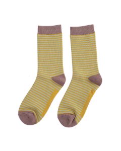 Mini-Stripes Bamboo Socks by Miss Sparrow, Size UK 4-7-bamboofeet