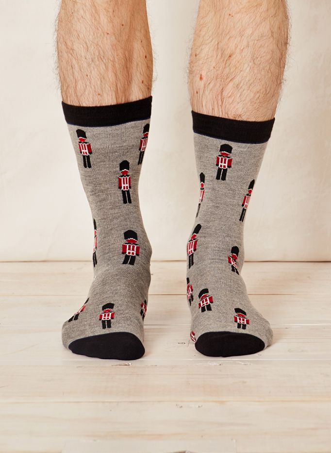 London Guard Bamboo Socks in Walnut Grey by Thought, Size 7-11-bamboofeet