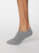 Ashley Bamboo Trainer Sock in Mid Grey Marle by Thought, Size 7-11-bamboofeet