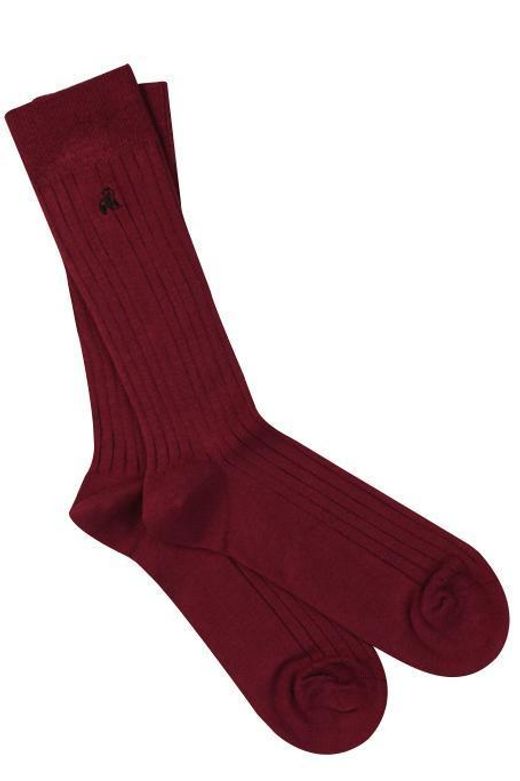 Deep Burgundy Bamboo Socks by Swole Panda